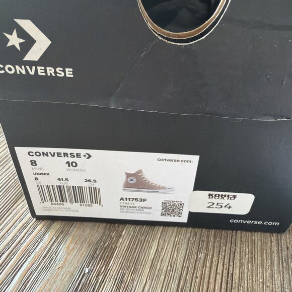 Converse Chuck Taylor All Star Hi top Shoes Mens 8 womens 10 Vintage Brown Tan main image 9